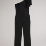 OrliieOne Shoulder Jumpsuit With Bow Shoulder