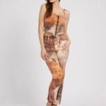 Τζιν παντελόνι με στάμπα all over