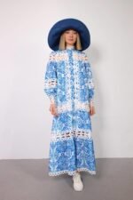 Aqua pattern φόρεμα