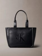 Τσάντα Tote Με Ανάγλυφο Μονόγραμμα