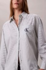 Ριγέ Πουκάμισο Από Βαμβακερή Ποπλίνα - Image 13