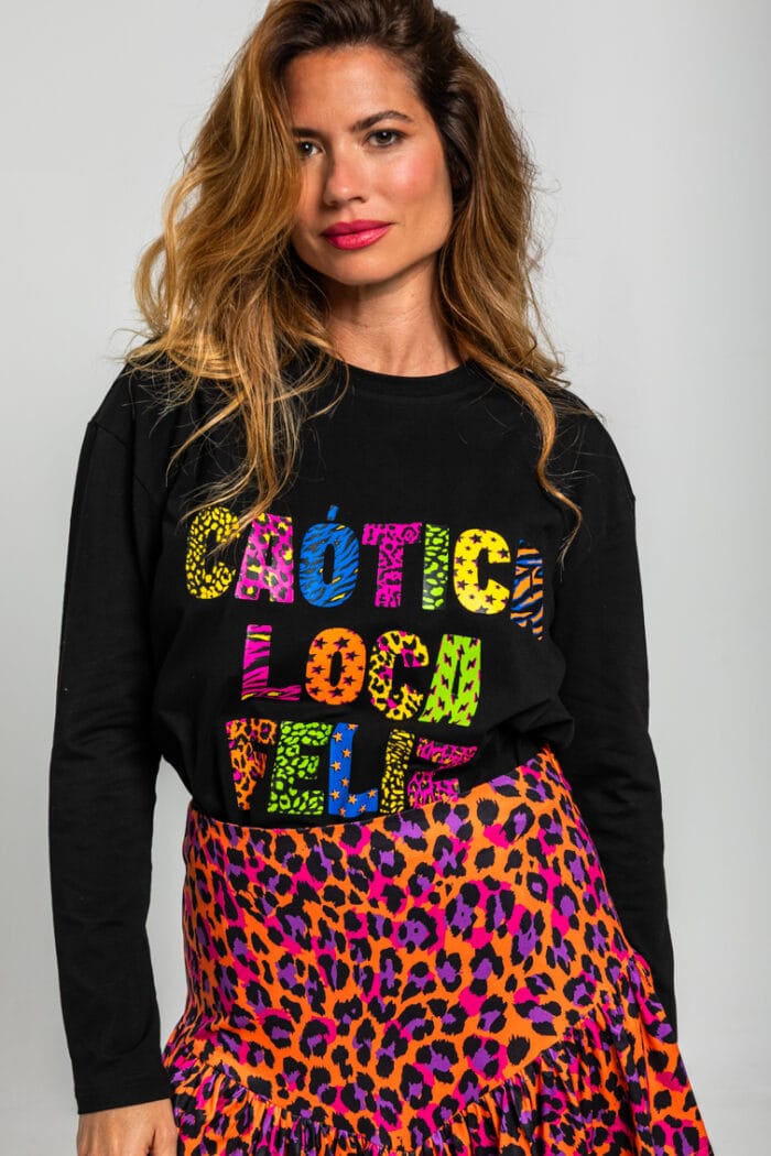 ΜΠΛΟΥΖΑ LOLINA ΜΕ ΠΟΛΥΧΡΩΜΟ ΣΧΕΔΙΟ ANIMAL - CAOTICA - Image 2