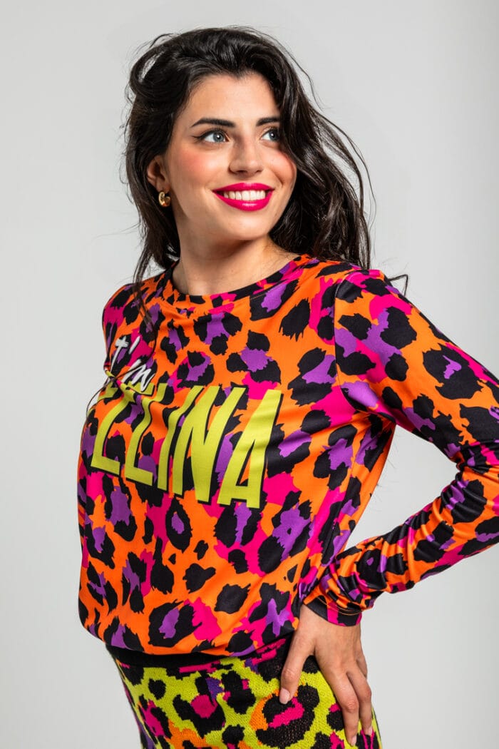 ΜΠΛΟΥΖΑ LOLINA ΜΕ ΠΟΛΥΧΡΩΜΟ ΣΧΕΔΙΟ ANIMAL-I'M FELINA - Image 4