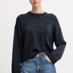 Βαμβακερό πουλόβερ με λογότυπο