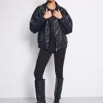 Eco leather bomber