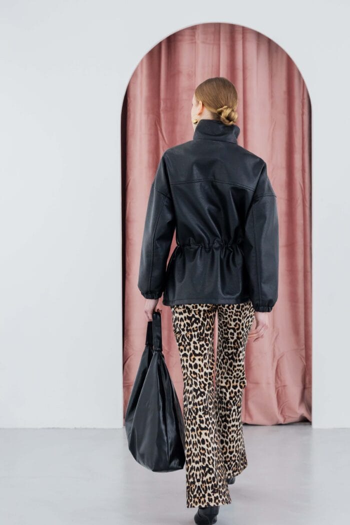 Eco leather jacket με κορδόνι - Image 3