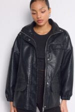 Eco leather jacket με κορδόνι - Image 6
