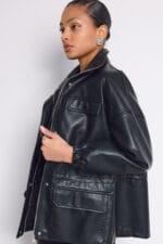 Eco leather jacket με κορδόνι - Image 7