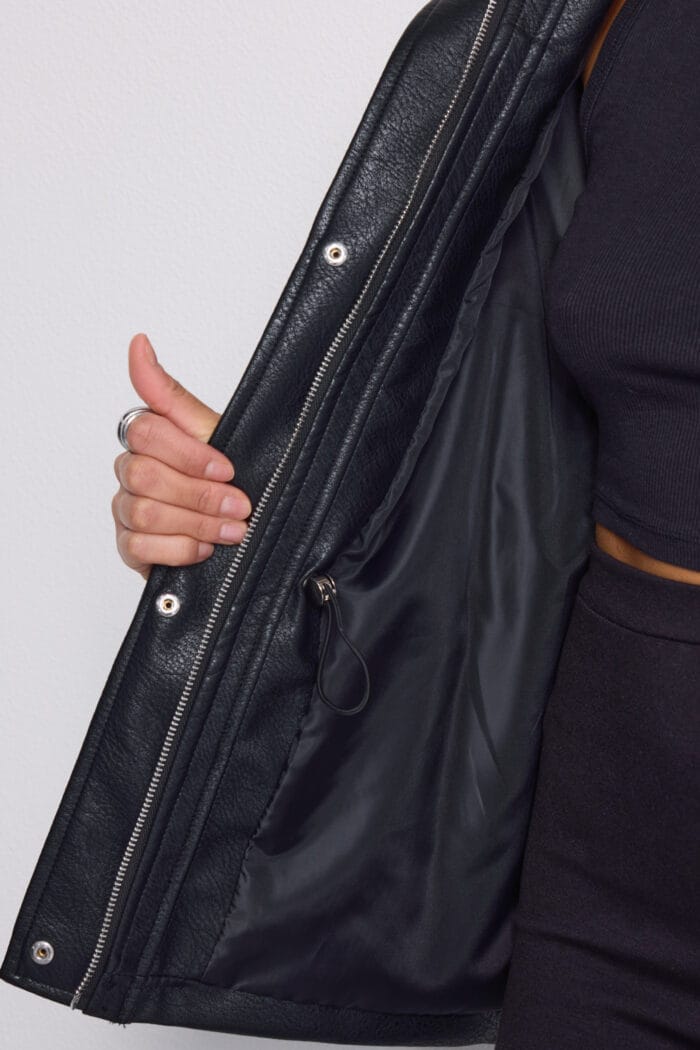 Eco leather jacket με κορδόνι - Image 8
