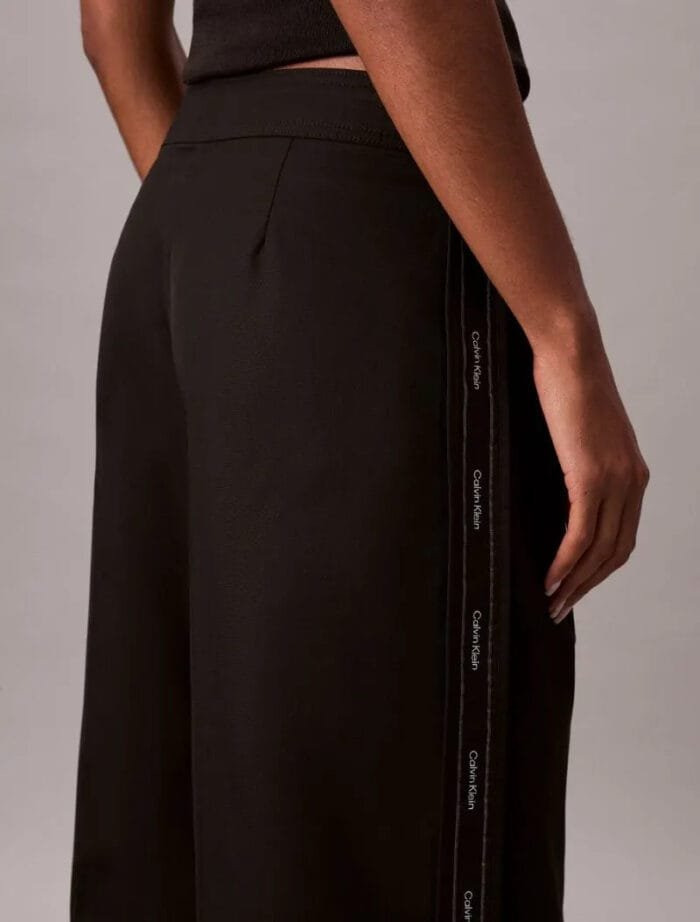 Παντελόνι Με Ρίγα Λογότυπο Από Βαμβακερό Twill - Image 4