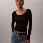 Ριμπ Μακρυμάνικο Τοπ Από Βαμβάκι