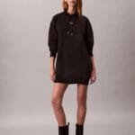 Φόρεμα Φούτερ Με Μονόγραμμα Και Κουκούλα