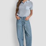 MID-RISE BARREL JEANS