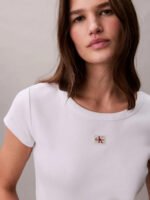 T-Shirt Σε Slim Γραμμή Και Βαμβακερό Ριμπ - Image 9