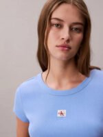 T-Shirt Σε Slim Γραμμή Και Βαμβακερό Ριμπ - Image 14