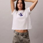 Άνετο T-shirt Με Γραφικό Λογότυπο