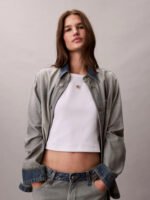 T-Shirt Σε Slim Γραμμή Και Βαμβακερό Ριμπ - Image 12