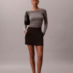 Μίνι φούστα από ελαστικό ζέρσεϊ