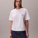 Μπλούζα με χαλαρό κεντημένο λογότυπο