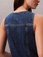 Αμάνικο Denim Trucker Φόρεμα - Image 6