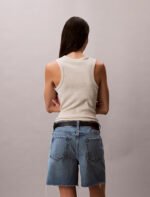 Λεπτή μπλούζα με ρίγες και πλάτη Waffle - Image 9