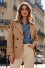 Trench jacket long
