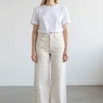 Ditsy denim pants
