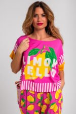 Μπλούζα με τετράγωνο κόψιμο- Limoncello