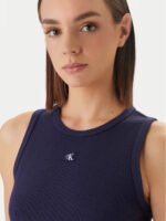 Λεπτή μπλούζα με ρίγες και πλάτη Waffle - Image 3