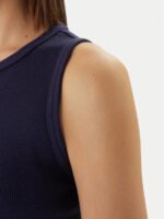 Λεπτή μπλούζα με ρίγες και πλάτη Waffle - Image 4