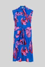 Αμάνικο μπλε μίντι φόρεμα- Rompe el molde - Image 2