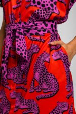 Aμάνικο μίντι πουκάμισο με πάνθηρες- Pink Panther - Image 4