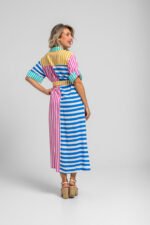 Ριγέ μίντι πουκάμισο σαφάρι- Dolce vita - Image 7