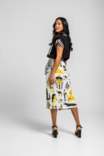 Μαύρο βαμβακερό μπλουζάκι με ριμπ ύφανση- La Faraona - Image 3