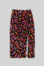 Μαύρη φούστα με πλαϊνά ντραπέ - Picante - Image 2