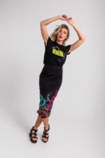 Φούστα με φερμουάρ στην πλάτη- Veneno