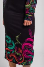 Φούστα με φερμουάρ στην πλάτη- Veneno - Image 3