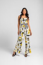 Oλόσωμη φόρμα με φαρδιές τιράντες-La Faraona