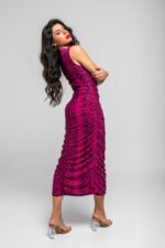 Μακρύ ντραπέ φόρεμα - Snake - Image 3