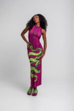 Μακρύ φόρεμα με αθλητική πλάτη- Snake