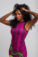 Μακρύ φόρεμα με αθλητική πλάτη- Snake - Image 5