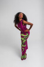 Μακρύ φόρεμα με αθλητική πλάτη- Snake - Image 4