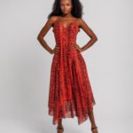 Μακρύ φαρδύ φόρεμα με ρυθμιζόμενες τιράντες- Snake