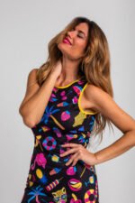 Μαύρο μίνι φόρεμα με αθλητική πλάτη- Summer time - Image 3