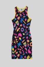 Μαύρο μίνι φόρεμα με αθλητική πλάτη- Summer time - Image 2