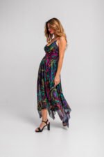 Μακρύ φόρεμα χωρίς τιράντες από τούλι- Veneno - Image 7