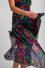 Μακρύ φόρεμα χωρίς τιράντες από τούλι- Veneno - Image 3