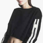 CROPPED STRIPED SWEATSHIRT
