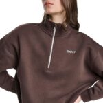 METALLIC BUBBLE 1/4 ZIP PULLOVER