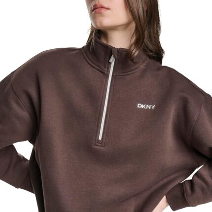 METALLIC BUBBLE 1/4 ZIP PULLOVER